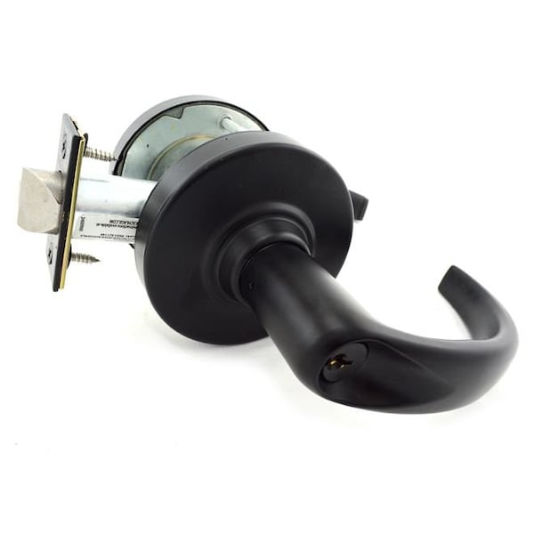 Schlage Commercial Classroom Sparta Lever C Keyway, 2-3/4" Deadlatch, ANSI Strike Matte Black ALX70PSPA622 - main